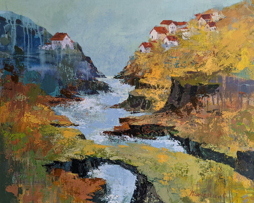 Vilage on the top van Marietta Cohen, Schilderij te koop op Singulart