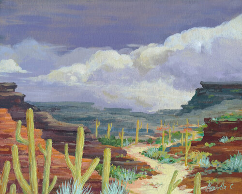 Quiet Path Through the High Desert van Marietta Cohen, Schilderij te koop op Singulart