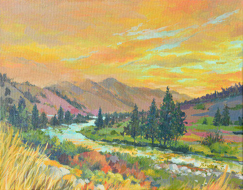Truckee river by Marietta Cohen, Painting for Sale on Singulart