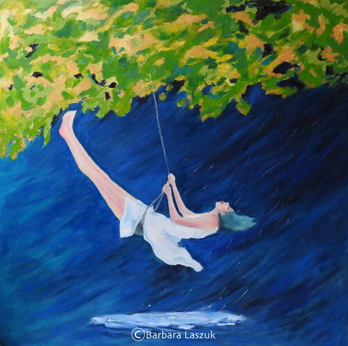 Summer rain par Barbara Laszuk, Peinture en vente sur Singulart