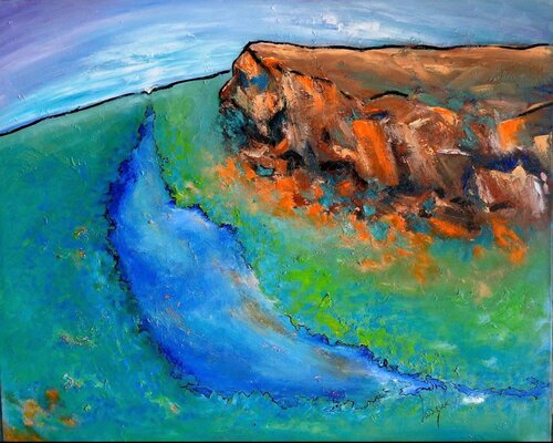 Old man river par Barbara Laszuk, Peinture en vente sur Singulart