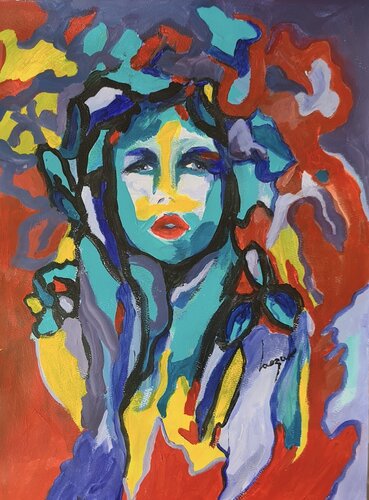 Young girl par Barbara Laszuk, Peinture en vente sur Singulart