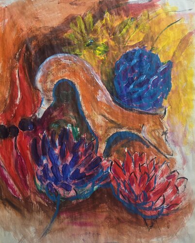 Dingo dancing 2 by Barbara Laszuk, Work on Paper for Sale on Singulart