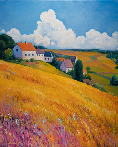 Golden Fields Near Brentwood by Suren Ter-Avakian, Painting for Sale on Singulart