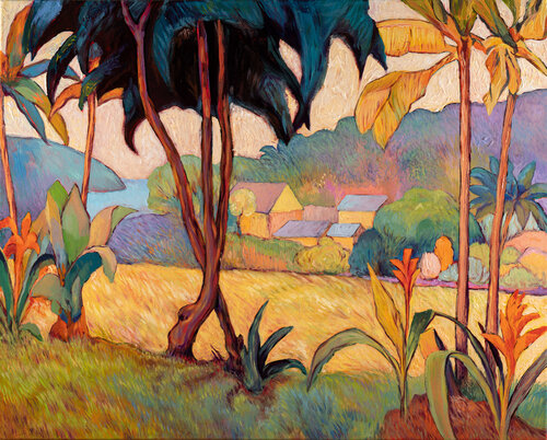 Golden palms above the village by Suren Ter-Avakian, 絵画 for Sale on Singulart