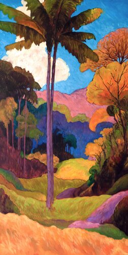 Palm and Mountains di Suren Ter-Avakian, Pittura in vendita su Singulart