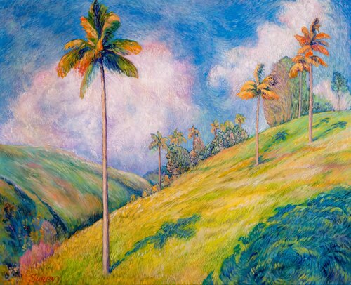 Light Over San Vicente Hills di Suren Ter-Avakian, Pittura in vendita su Singulart