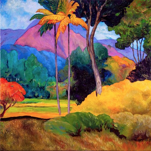 Quiet Landscape with Palms by Suren Ter-Avakian, Painting for Sale on Singulart