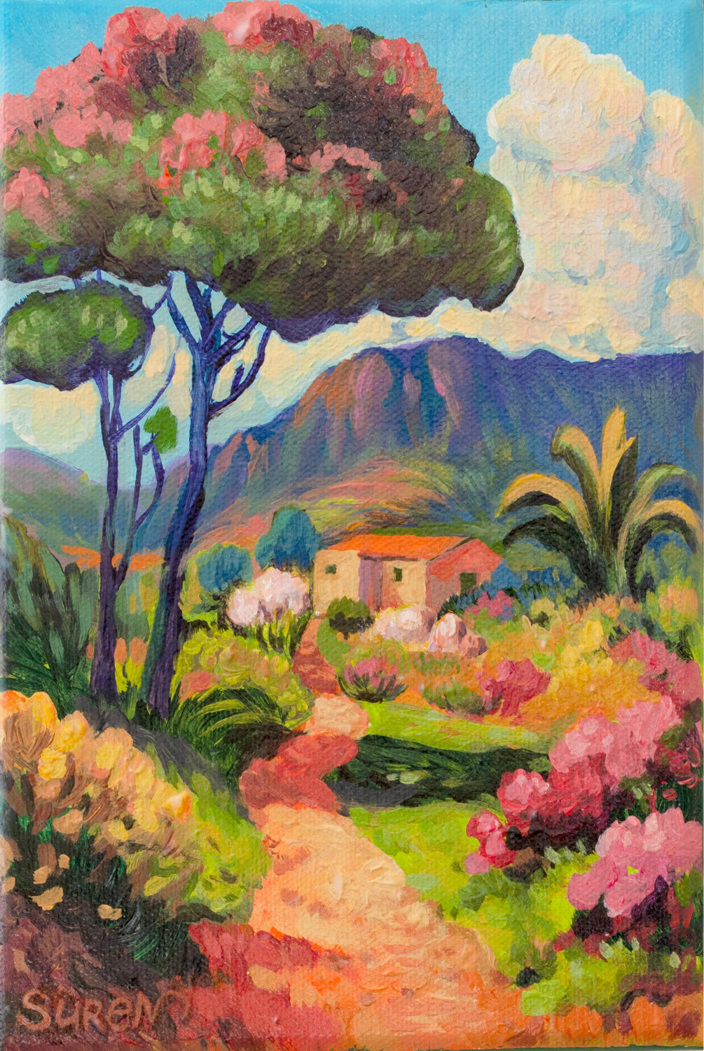 A sunny day in California Suren Ter-Avakian Originalgemälde zu verkaufen