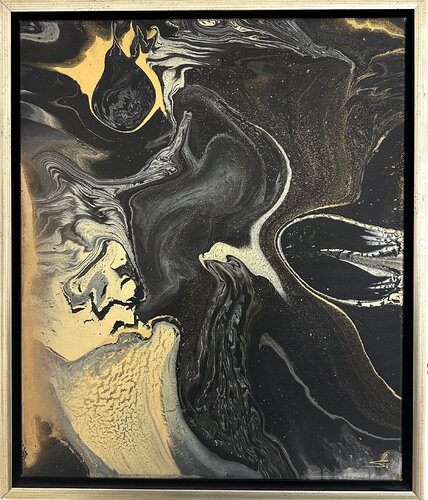 Golden flow di milan sopko, Pittura in vendita su Singulart