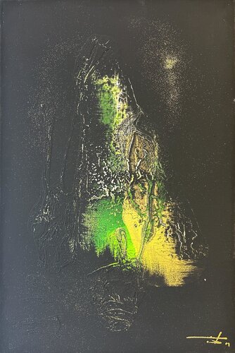Green gold face von milan sopko, Malerei kaufen auf Singulart