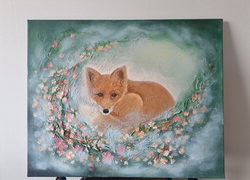 In the arms of the mist van Satu Lähde, Schilderij te koop op Singulart