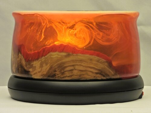 Strawberry Swirl -  Wood and Resin turned Bowl di Scott Williams, Scultura in vendita su Singulart