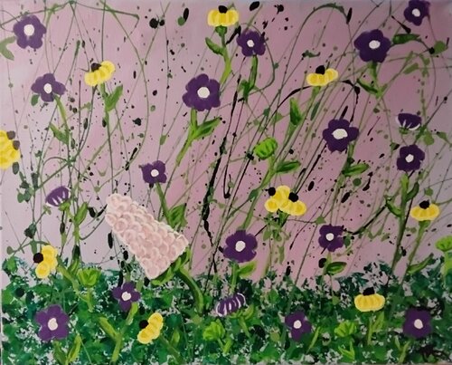 Purple Flora von MissyKay, Malerei kaufen auf Singulart