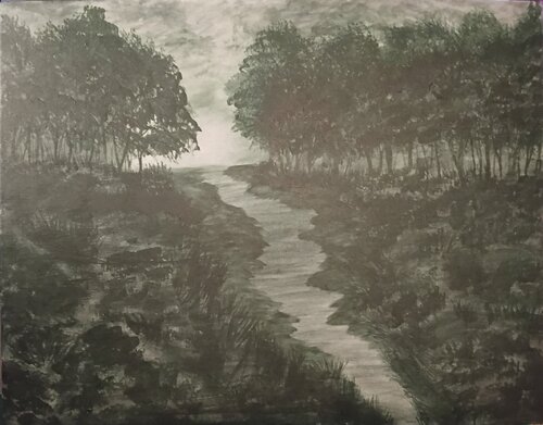 Veil of Whispering Shadows di MissyKay, Pittura in vendita su Singulart