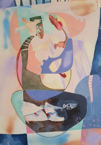 Love and war van Jeanne-Marie Hament, Schilderij te koop op Singulart