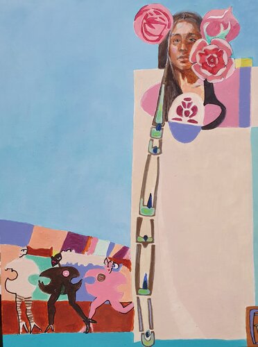 Greek godess de Jeanne-Marie Hament, Pintura a la venta en Singulart