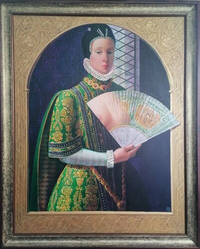 Lady with Fan de Aleksandra Mears, Pintura a la venta en Singulart
