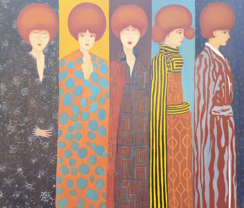 The Five - Khamsa van Liudmila Calin, Schilderij te koop op Singulart