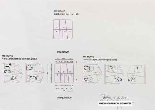 MY HOME - Technical design scheme von ROBERTO CAMI, Zeichnungen kaufen auf Singulart