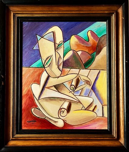 L' Enigme des parchemins par Pierre-Louis TORRES, Peinture en vente sur Singulart