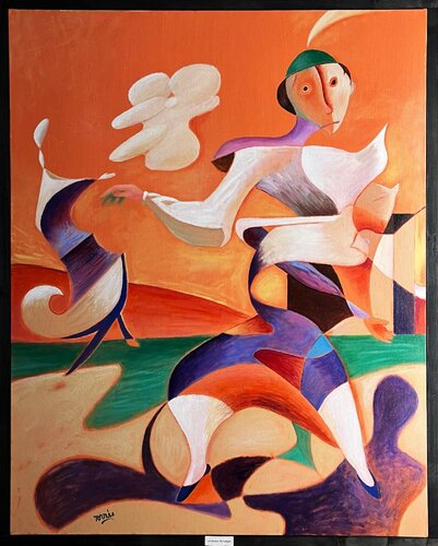 Le Lanceur de Nuages di Pierre-Louis TORRES, Pittura in vendita su Singulart