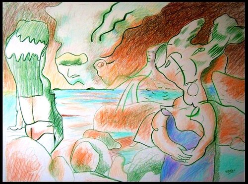 Avant la Tempête di Pierre-Louis TORRES, Opera su carta in vendita su Singulart