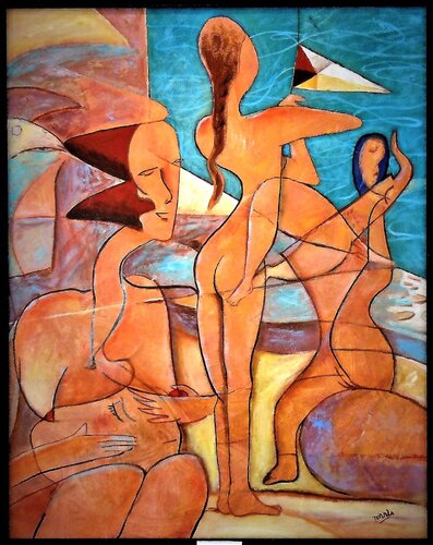 La vierge au Rocher van Pierre-Louis TORRES, Schilderij te koop op Singulart
