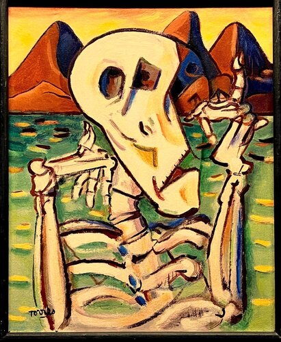 Les Visages de L'ANKOU di Pierre-Louis TORRES, Pittura in vendita su Singulart