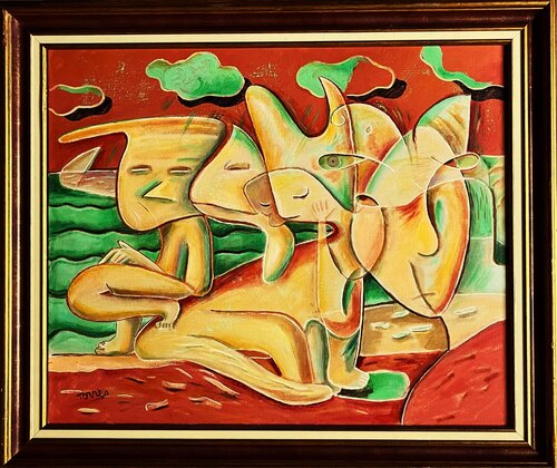 Un moment de Repos by Pierre-Louis TORRES, Painting for Sale on Singulart