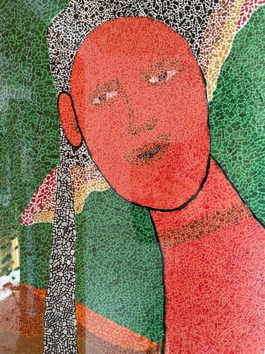 l´ indienne du trottoir d´ en face by Eric Charles-Louis Piette, Work on Paper for Sale on Singulart