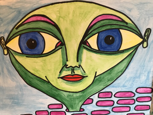 Augen et trois di Eric Charles-Louis Piette, Opera su carta in vendita su Singulart