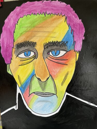 l'homme arc en ciel 2 par Eric Charles-Louis Piette, Œuvre sur papier en vente sur Singulart