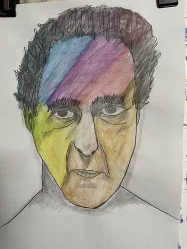 l'homme arc en ciel by Eric Charles-Louis Piette, Work on Paper for Sale on Singulart