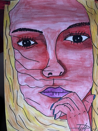 rose et moi by Eric Charles-Louis Piette, Work on Paper for Sale on Singulart