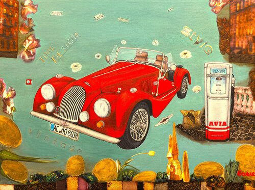 Vintage Aston Martin von Essie Ince, Malerei kaufen auf Singulart