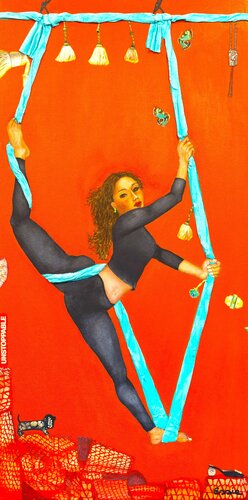 Aeriel Yoga Woman 1 von Essie Ince, Malerei kaufen auf Singulart