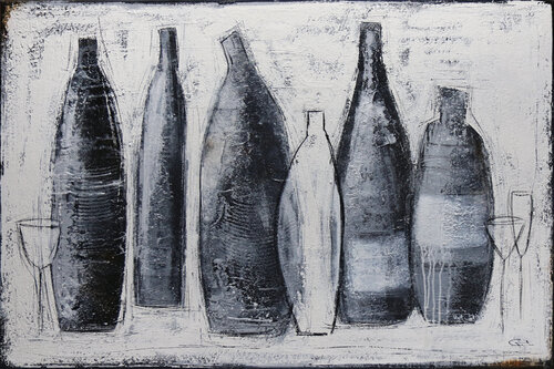 BOTTLES van Inez Froehlich, Schilderij te koop op Singulart