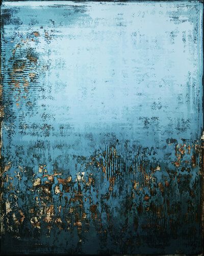 BLUE ABSTRACTION van Inez Froehlich, Schilderij te koop op Singulart