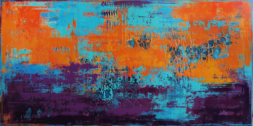 SUNSET & LAVENDER van Inez Froehlich, Schilderij te koop op Singulart