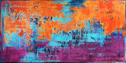 LAVENDER FIELD di Inez Froehlich, Pittura in vendita su Singulart