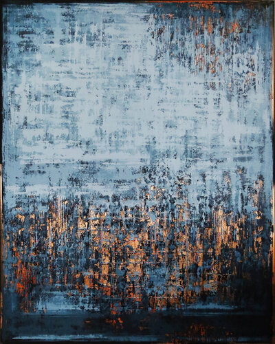 WHERE THE OCEAN MEETS THE SKY van Inez Froehlich, Schilderij te koop op Singulart
