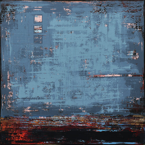 INDUSTRIAL BLUE van Inez Froehlich, Schilderij te koop op Singulart