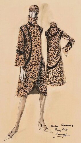 Barbra Streisand "Funny Girl" Film Leopard Costume Design Academy Award Oscars par Irene Sharaff, Œuvre sur papier en vente sur Singulart