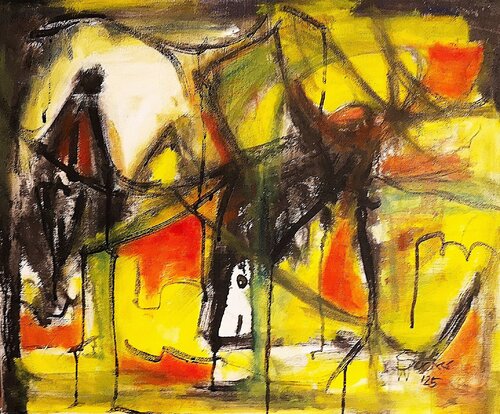 Yellow heat by Wolfgang Stocker, Painting for Sale on Singulart