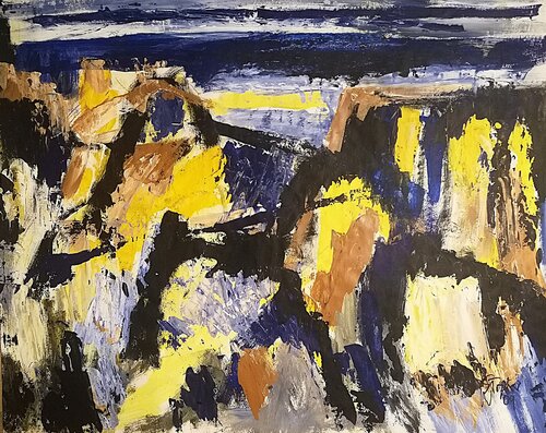 Steilküste am Meer by Wolfgang Stocker, Painting for Sale on Singulart