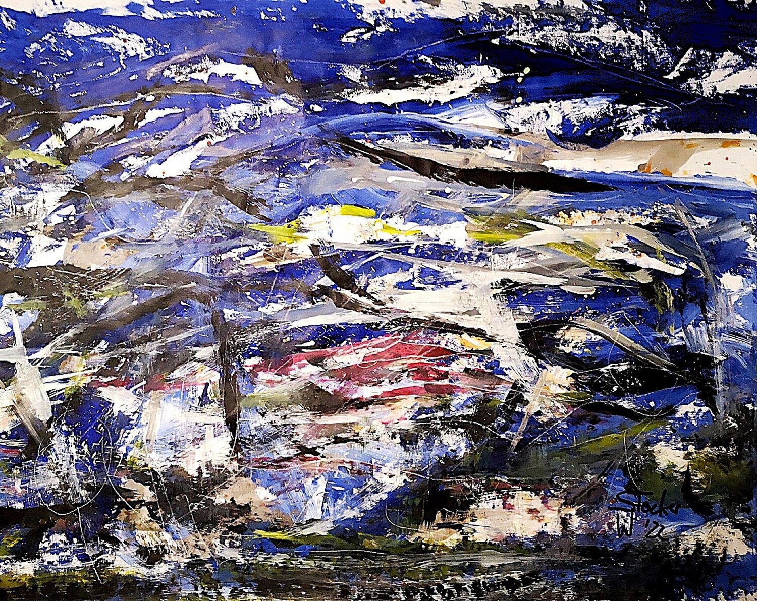 stormy moonlight sea IV Wolfgang Stocker
