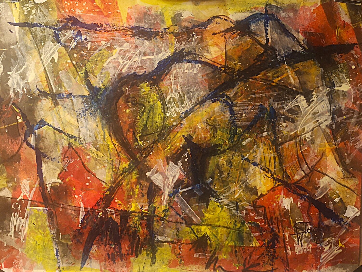 Tomorrow never knows Wolfgang Stocker Origineel schilderij te koop