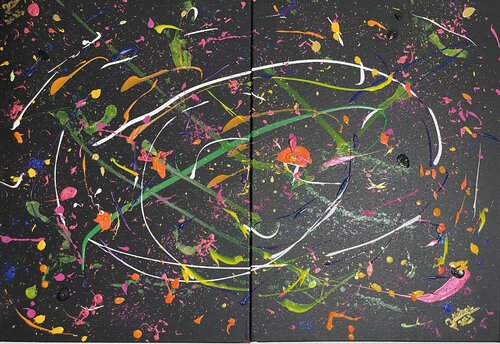 ✨ Nocturne Chromatique I & II —   (70 × 50 cm chacun) by jose luis modol, Painting for Sale on Singulart