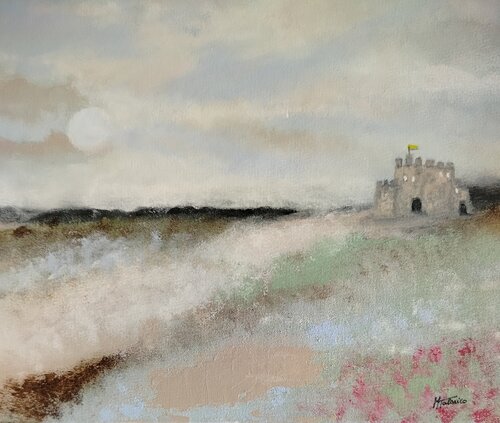 Old Castle –  Contemporary Earthy Abstract Painting – Fine Art Original von Manuela Talarico, Malerei kaufen auf Singulart